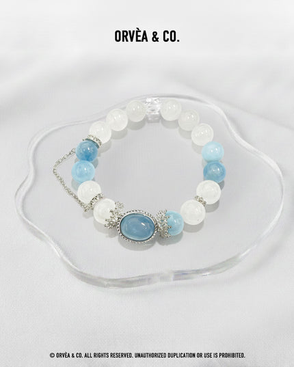 Customer Crystal Bracelet - with White Phantom Quartz, Aquamarine & Clear Quartz - [Standard]