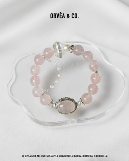 Custom Crystal Bracelet - with Rose Quartz & Clear Quartz- [Standard]