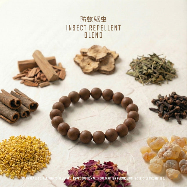Insect Repellent Blend Herbal Incense Bracelet – Natural Bio-Shield & Air Purifier