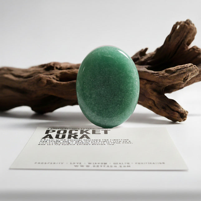 Pocket Aura – Green Aventurine Wellness & Health Talisman | Luxury Pocket Crystal