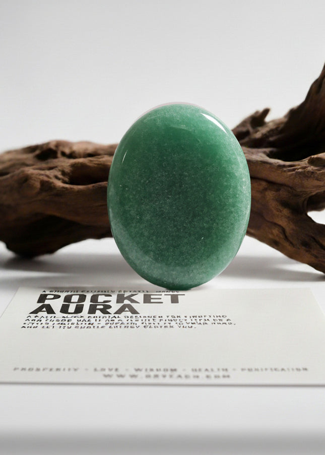 Pocket Aura – Green Aventurine Wellness & Health Talisman | Luxury Pocket Crystal