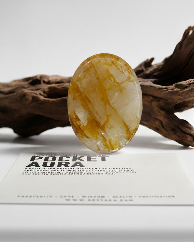 Pocket Aura - Yellow Hematoid Quartz (PROSPERITY)