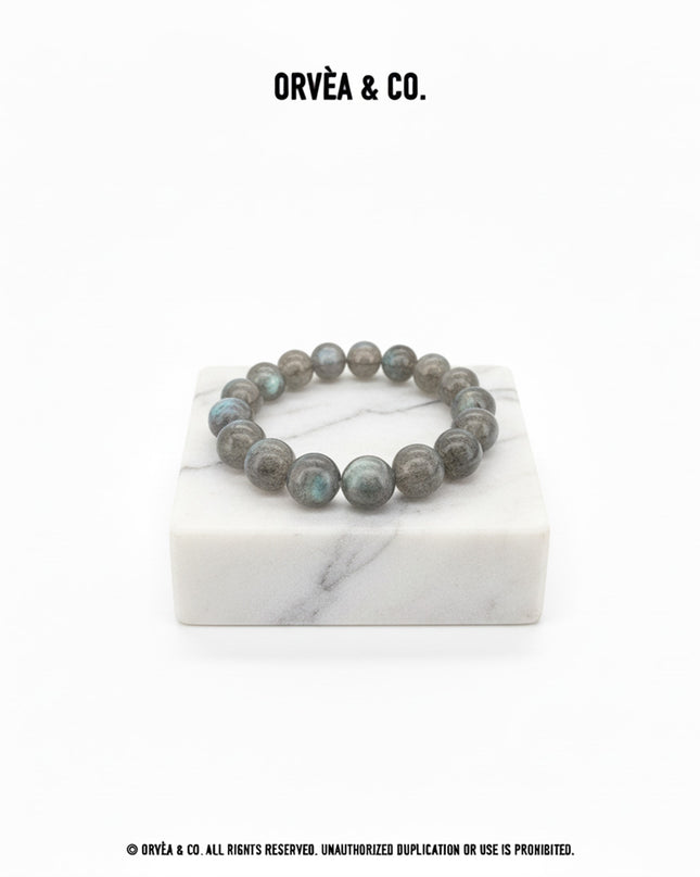 Mono-Crystal Bracelet - Grey Moonstone / 11MM - [Unique]