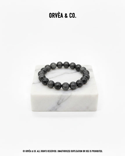 Mono-Crystal Bracelet - Black Rutilated Quartz / 11MM - [Unique]