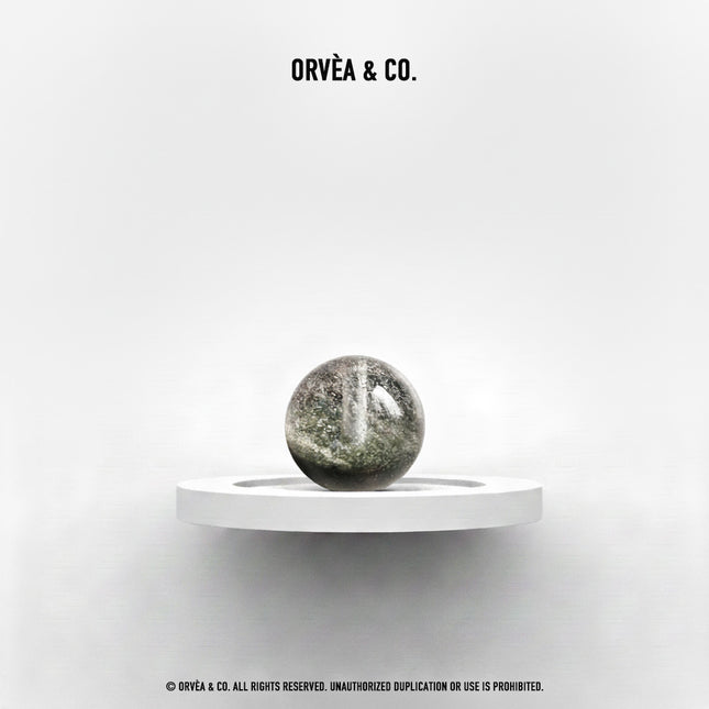 Crystal Beads - Green Phantom Quartz / 13.2mm - [Unique]