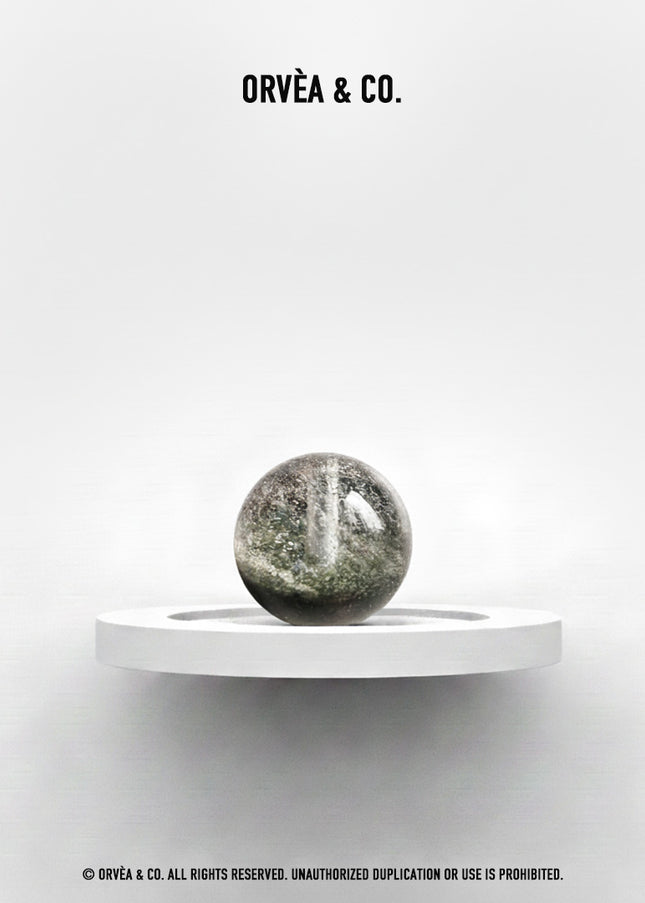 Crystal Beads - Green Phantom Quartz / 13.2mm - [Unique]