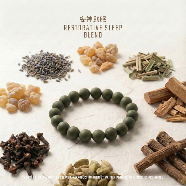 Restorative Sleep Herbal Incense Bracelet – Natural Aid for Deep Rest & Mental Calm