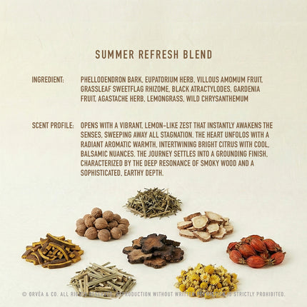 Summer Refresh Blend Herbal Incense Bracelet – Natural Relief for Heat, Nausea & Fatigue