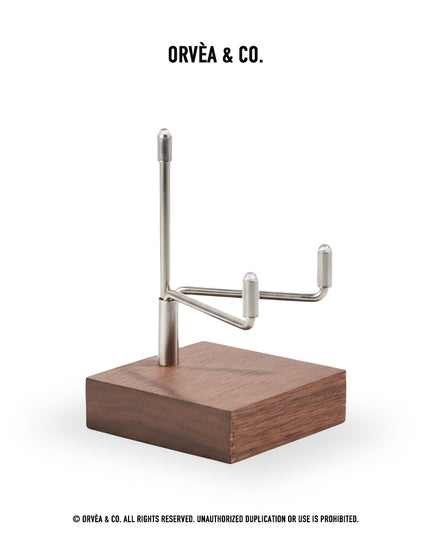 Y-Shaped Crystal Display Stand with Wooden Base | Orvèa & Co.